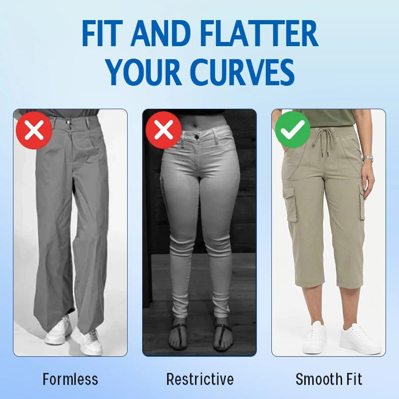 LAST DAY SALE 80% OFF - Women Cargo Capri Lightweight Casual Cropped Pants