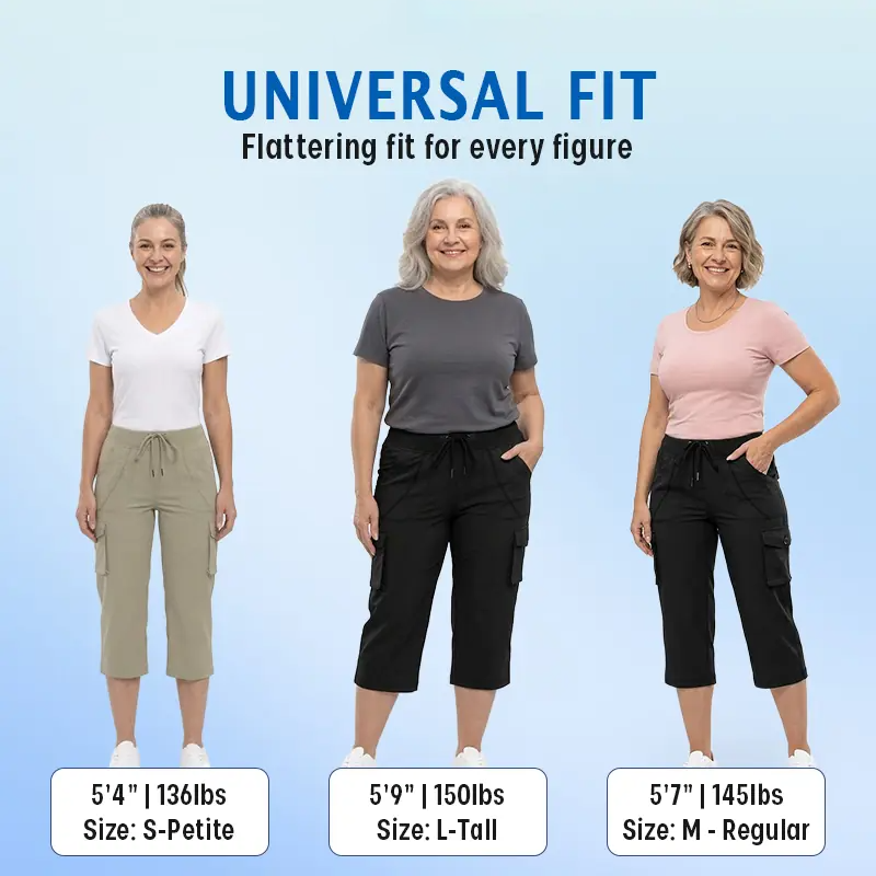 LAST DAY SALE 80% OFF - Women Cargo Capri Lightweight Casual Cropped Pants