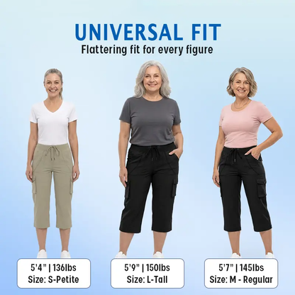 LAST DAY SALE 80% OFF - Women Cargo Capri Lightweight Casual Cropped Pants