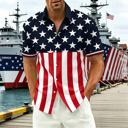 American Flag XR3006003CL Patriotic Hawaii Shirt