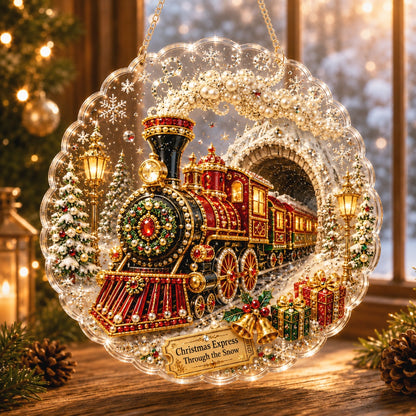 🔥Limited time 70% OFF - 🎅✨Christmas Pearl Diamond Art Hanging Ornament Kit - Sparkling DIY Window Ornament