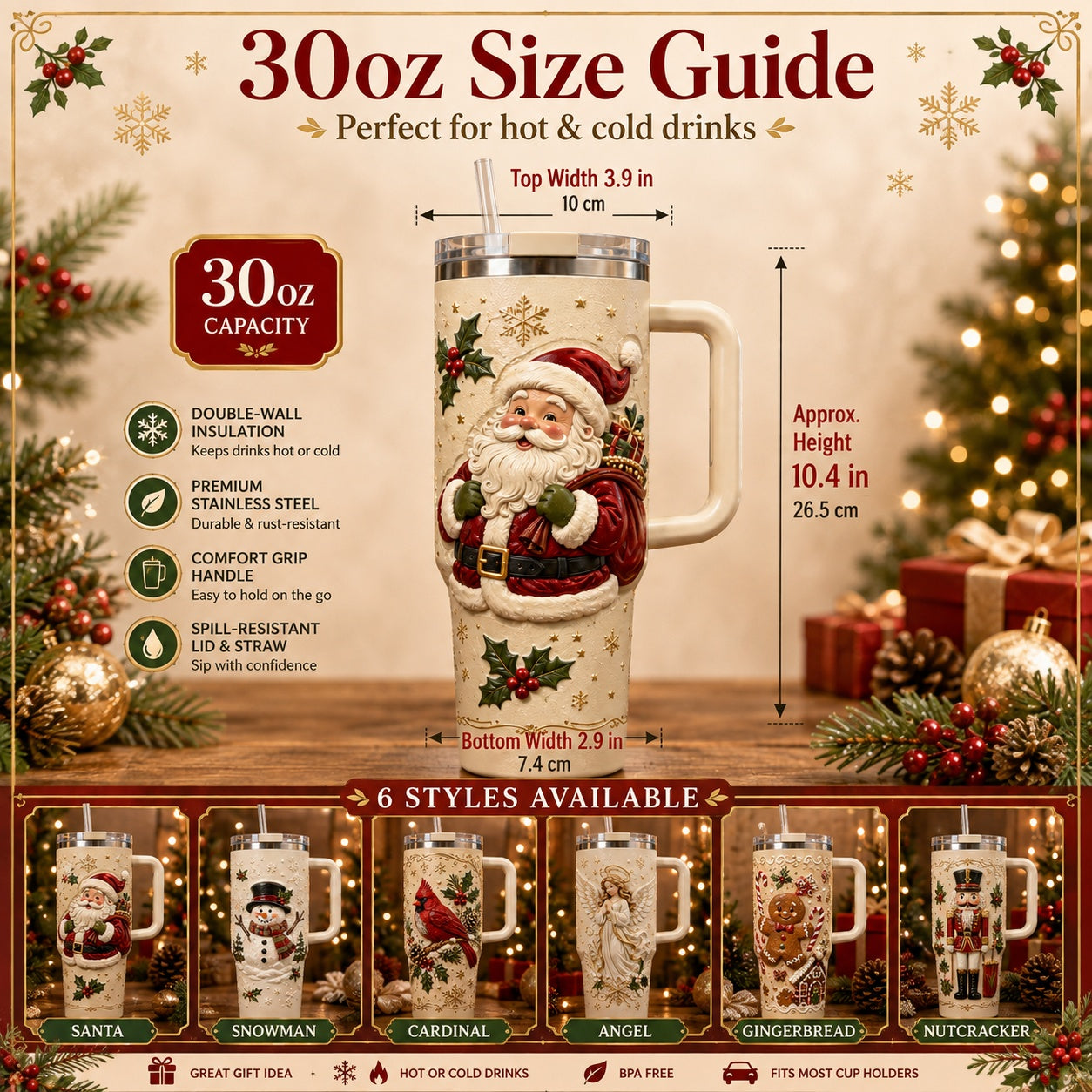 ✨Limited-Time 70% OFF–🎄🔥 Christmas Magic Travel Tumbler – Festive Gift Edition