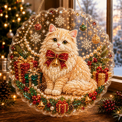 🔥Limited time 70% OFF - 🎅✨Christmas Pearl Diamond Art Hanging Ornament Kit - Sparkling DIY Window Ornament