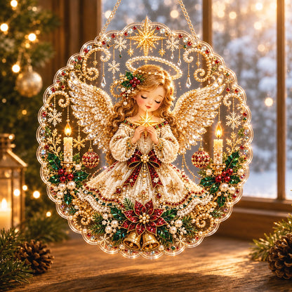 🔥Limited time 70% OFF - 🎅✨Christmas Pearl Diamond Art Hanging Ornament Kit - Sparkling DIY Window Ornament
