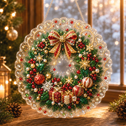🔥Limited time 70% OFF - 🎅✨Christmas Pearl Diamond Art Hanging Ornament Kit - Sparkling DIY Window Ornament