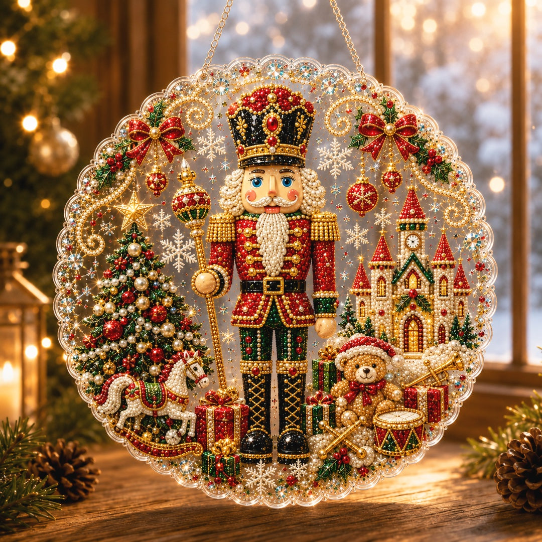 🔥Limited time 70% OFF - 🎅✨Christmas Pearl Diamond Art Hanging Ornament Kit - Sparkling DIY Window Ornament