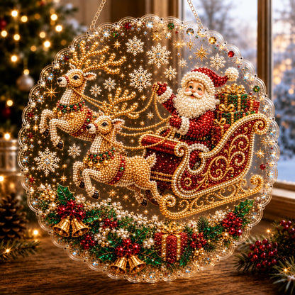 🔥Limited time 70% OFF - 🎅✨Christmas Pearl Diamond Art Hanging Ornament Kit - Sparkling DIY Window Ornament