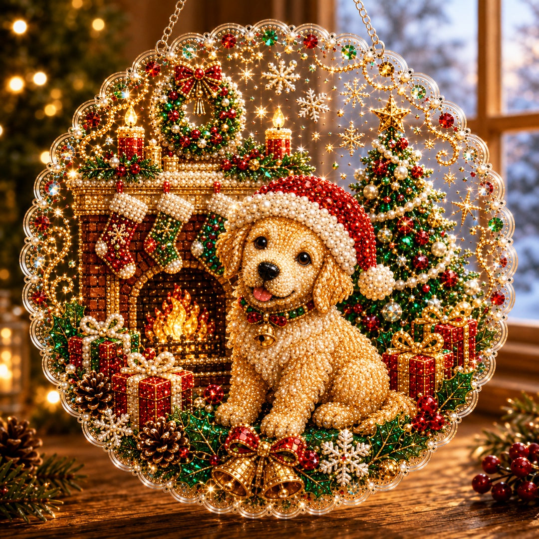 🔥Limited time 70% OFF - 🎅✨Christmas Pearl Diamond Art Hanging Ornament Kit - Sparkling DIY Window Ornament