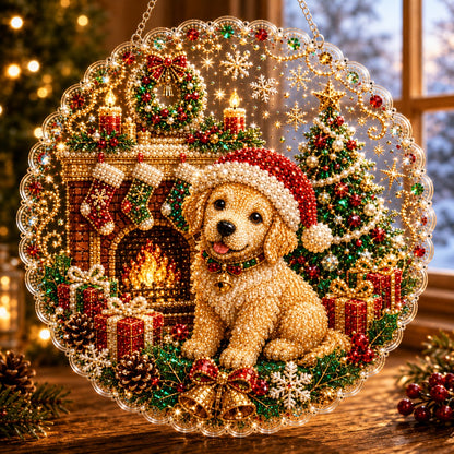 🔥Limited time 70% OFF - 🎅✨Christmas Pearl Diamond Art Hanging Ornament Kit - Sparkling DIY Window Ornament
