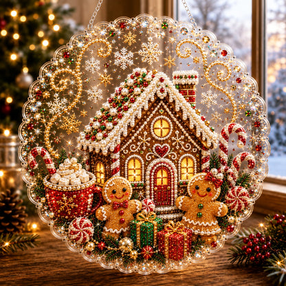 🔥Limited time 70% OFF - 🎅✨Christmas Pearl Diamond Art Hanging Ornament Kit - Sparkling DIY Window Ornament
