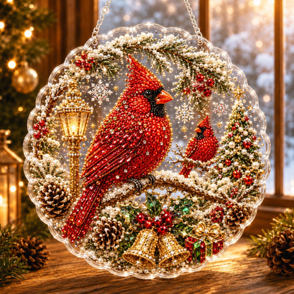 🔥Limited time 70% OFF - 🎅✨Christmas Pearl Diamond Art Hanging Ornament Kit - Sparkling DIY Window Ornament