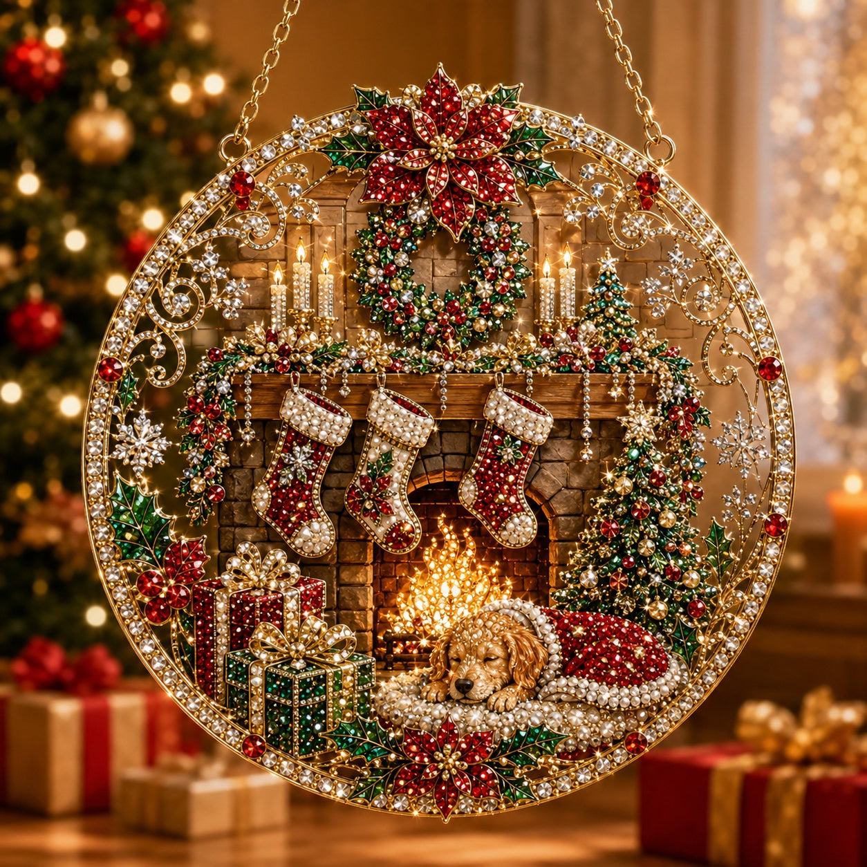 🔥Limited time 70% OFF - 🎅✨Christmas Suncatcher Diamond Art Hanging Ornament Kit – Sparkling DIY Window Ornament