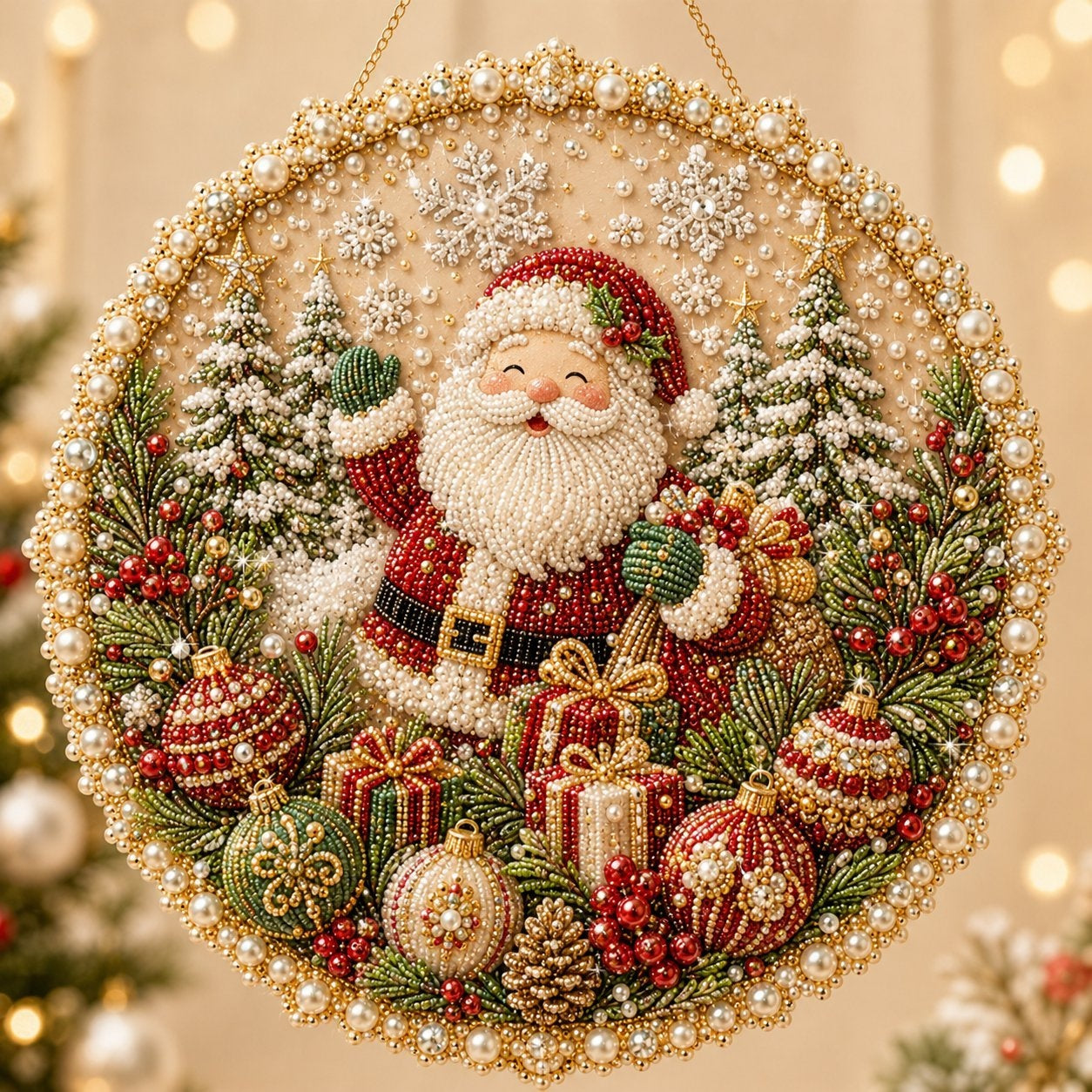 ✨ Four Seasons Pearl Wreath DIY Kit — Sparkling Seasonal Decor 💎
